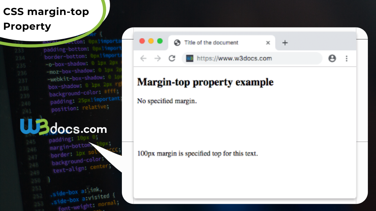 margin-top Property