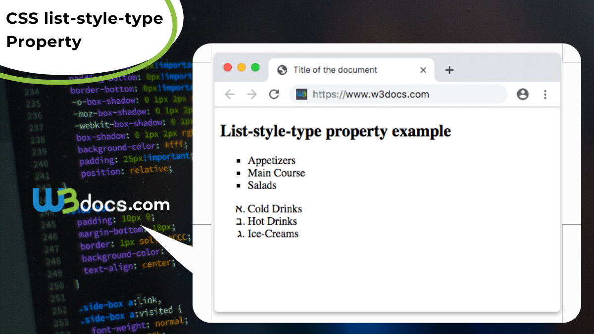 CSS List style type Property