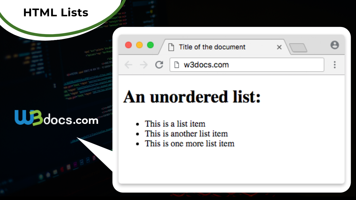 HTML Lists Ordered Unordered And Description Lists Tutorial