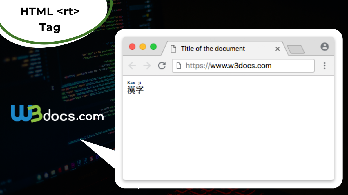 HTML Rt Tag - Learn HTML | W3Docs