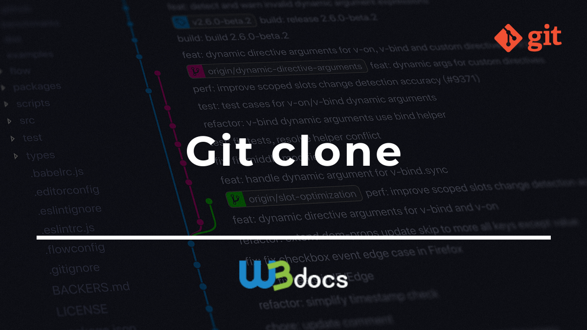 Git Clone How To Use Git Clone W3Docs Git Online Tutorial