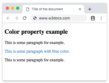 CSS color Property