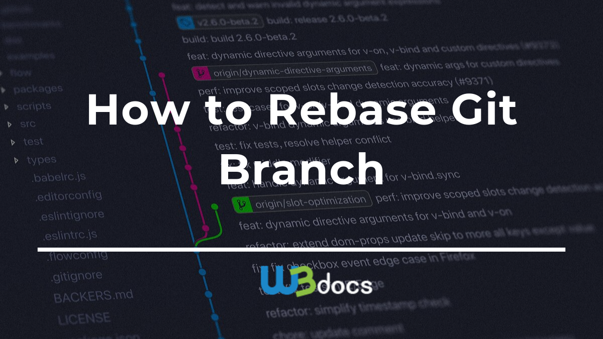 How to Rebase Git Branch (with 3 steps) Git Rebase W3Docs